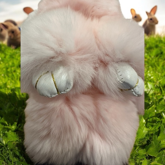 Kopenhagen Fur Designer Pink Rabbit Purse Accessory - Picture 3 of 3
